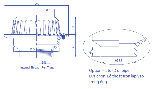 Phễu thu nước ban công