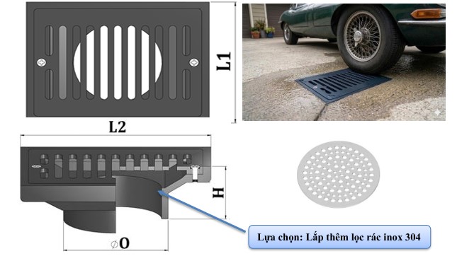 Phễu thu nước tầng hầm SF10