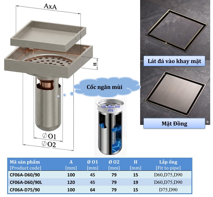 Phễu thu sàn CF06A